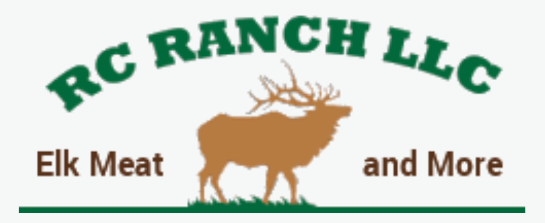 Logo of RC Ranch LLC featuring an elk silhouette on a white background